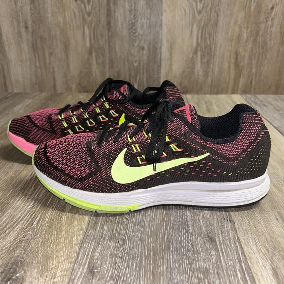 Nike Air Zoom Structure 18 Women's US Size 9.5 Pink Power Ghost Green Black Volt - Picture 5 of 11
